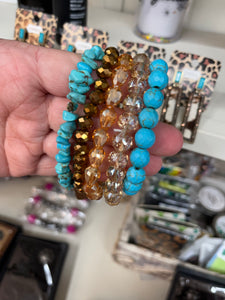 Turquoise bracelet stack
